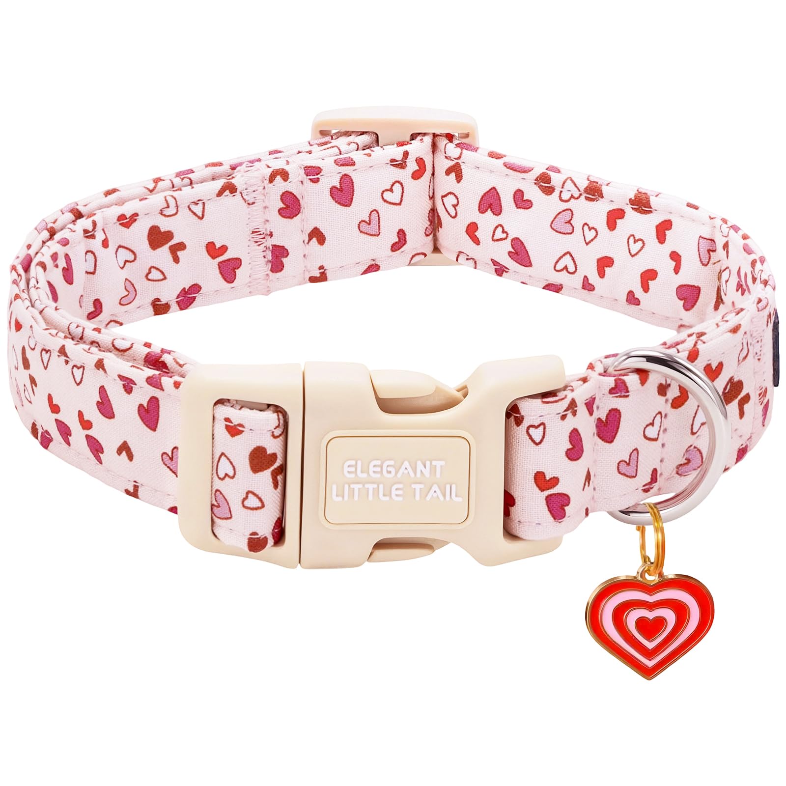 Collar de San Valentín rosa de Elegant little tail, cómodo para paseos