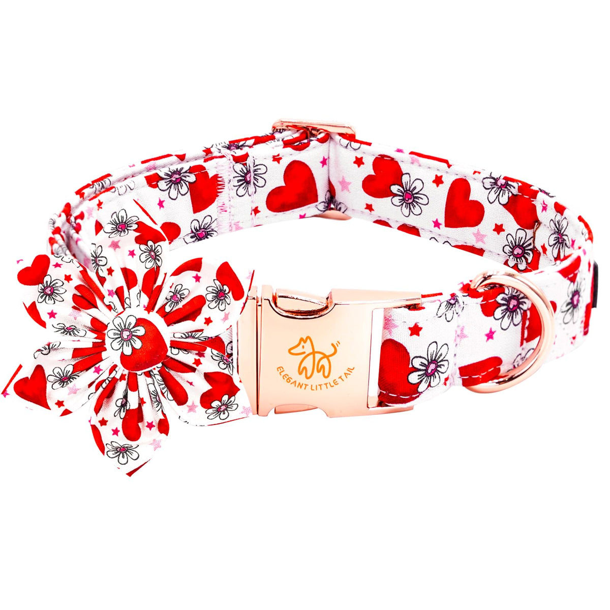 Collar Elegant little tail para San Valentín, estilo general para perros