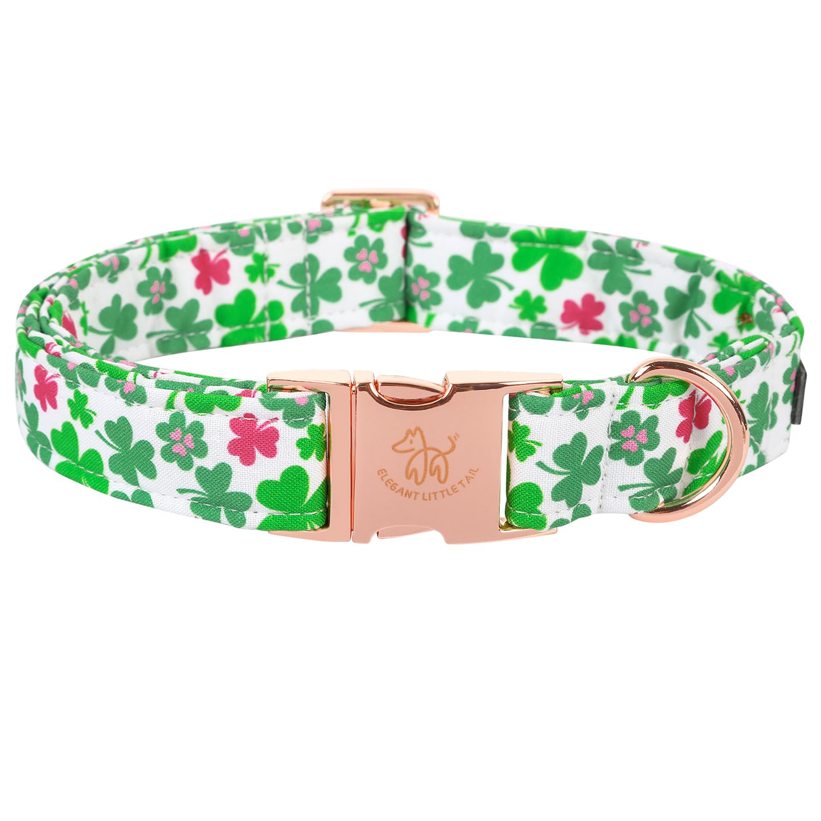 Collar Elegant little tail verde trébol de algodón suave para uso diario.