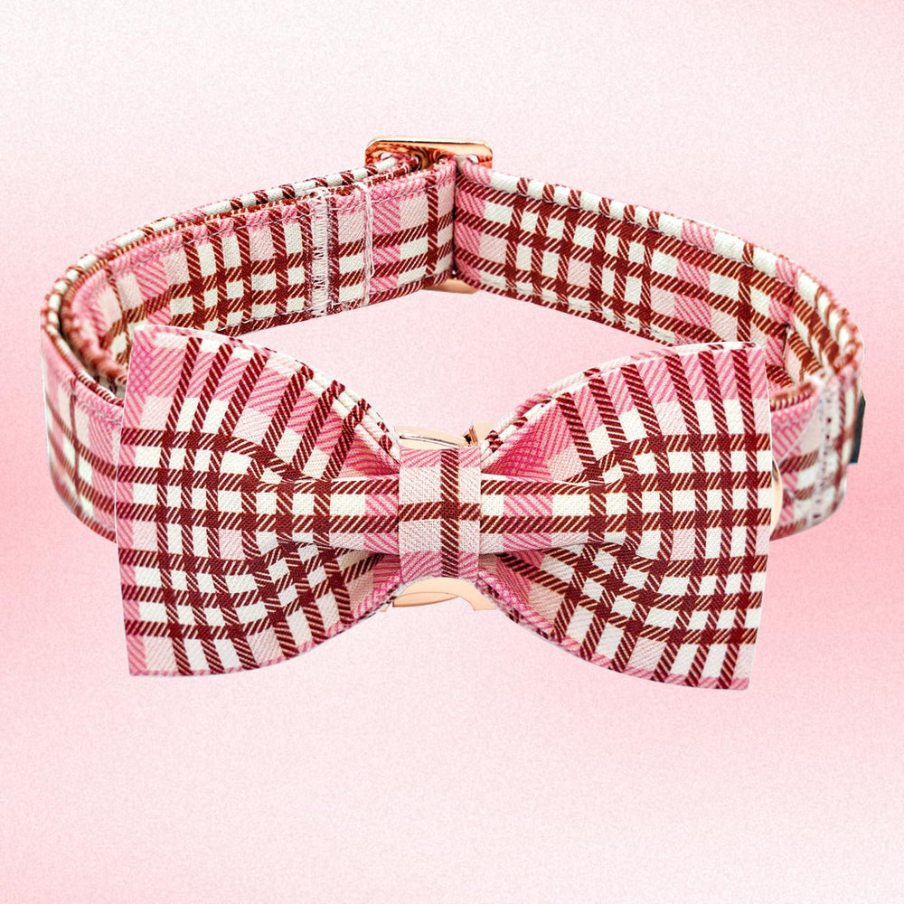 Elegant Little Tail lazo para collar rosado, añade encanto y estilo para eventos.