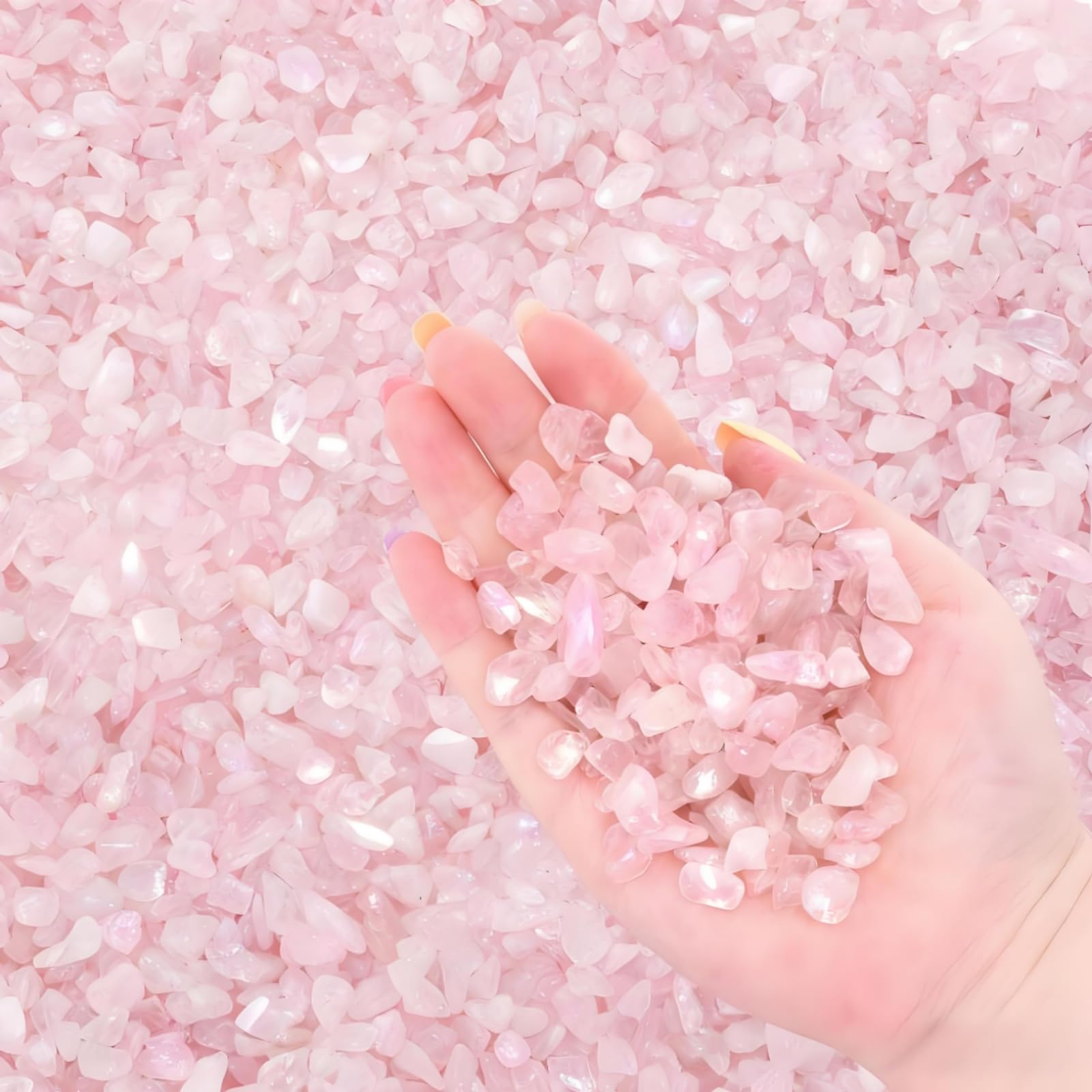 ELFULLY cristal rosado natural 7-9mm para decoracion de jarrones
