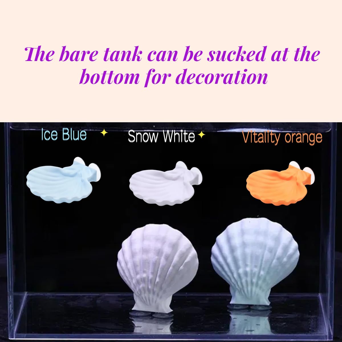ELIRAR decoración concha azul añade elegancia natural al acuario.