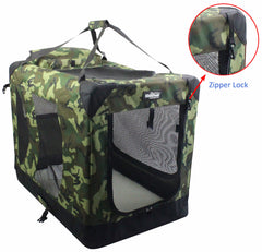 EliteField caja perro 3 puertas acceso malla: mejor ventilación y luz natural.