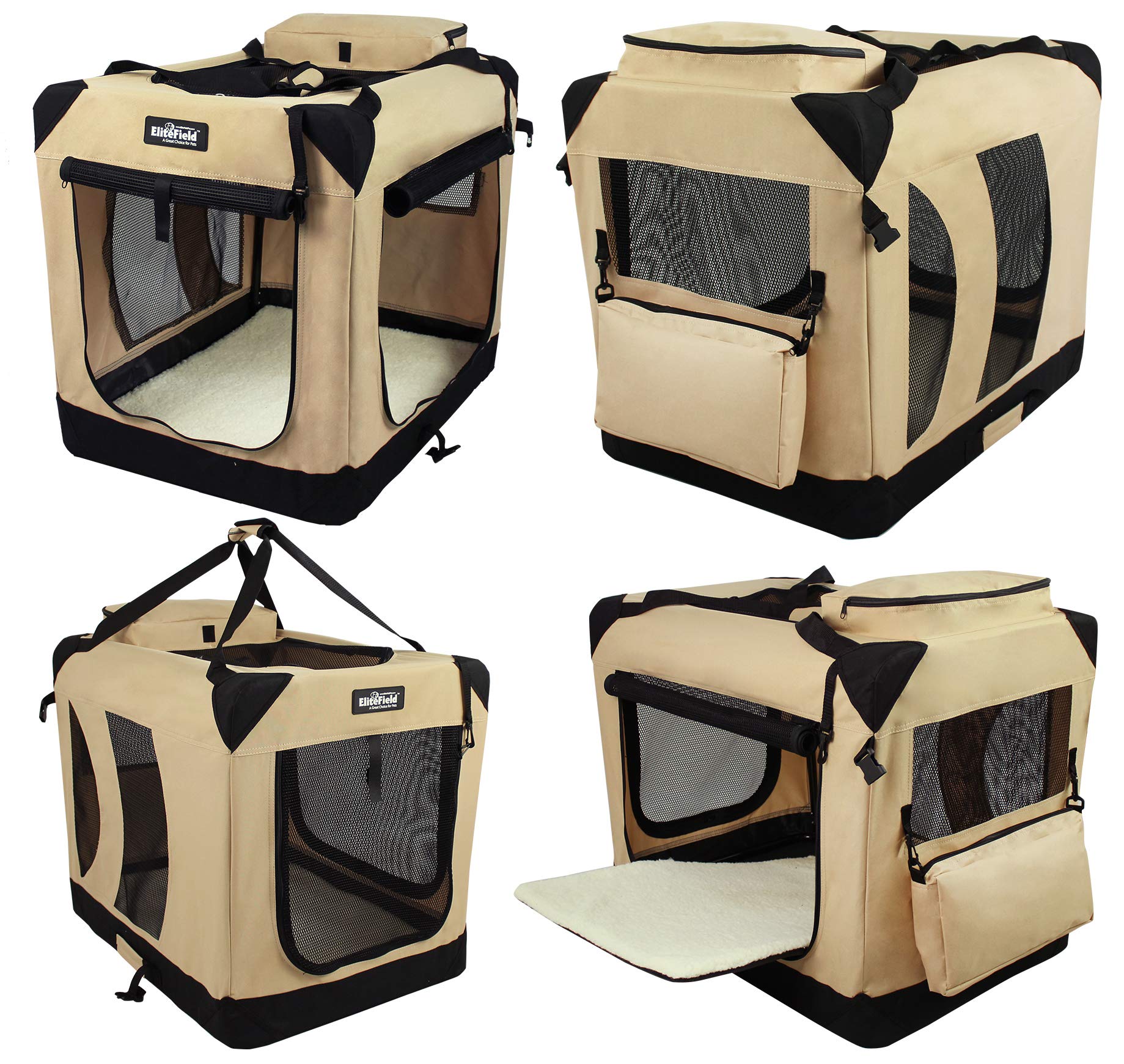 EliteField cama de felpa removible para confort durante la estancia