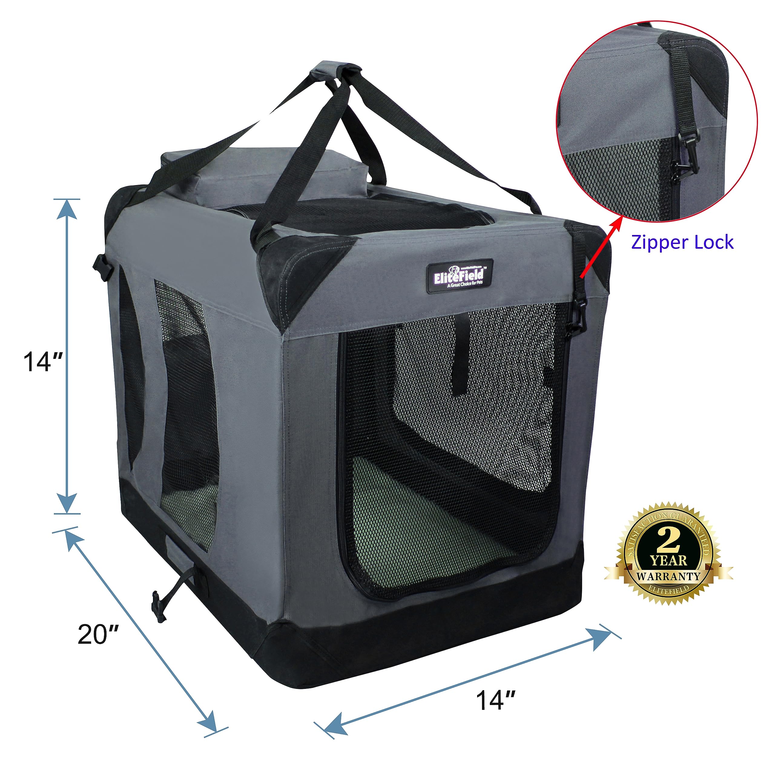 EliteField funda 600D y malla hexagonal para ventilación y durabilidad