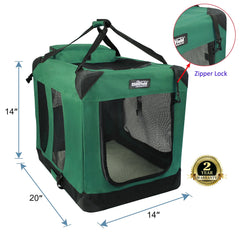 Jaula blanda EliteField para perro, vista superior, buena ventilación para exteriores.