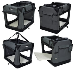 EliteField jaula perro, puerta lateral derecha para acceso cómodo desde el costado.