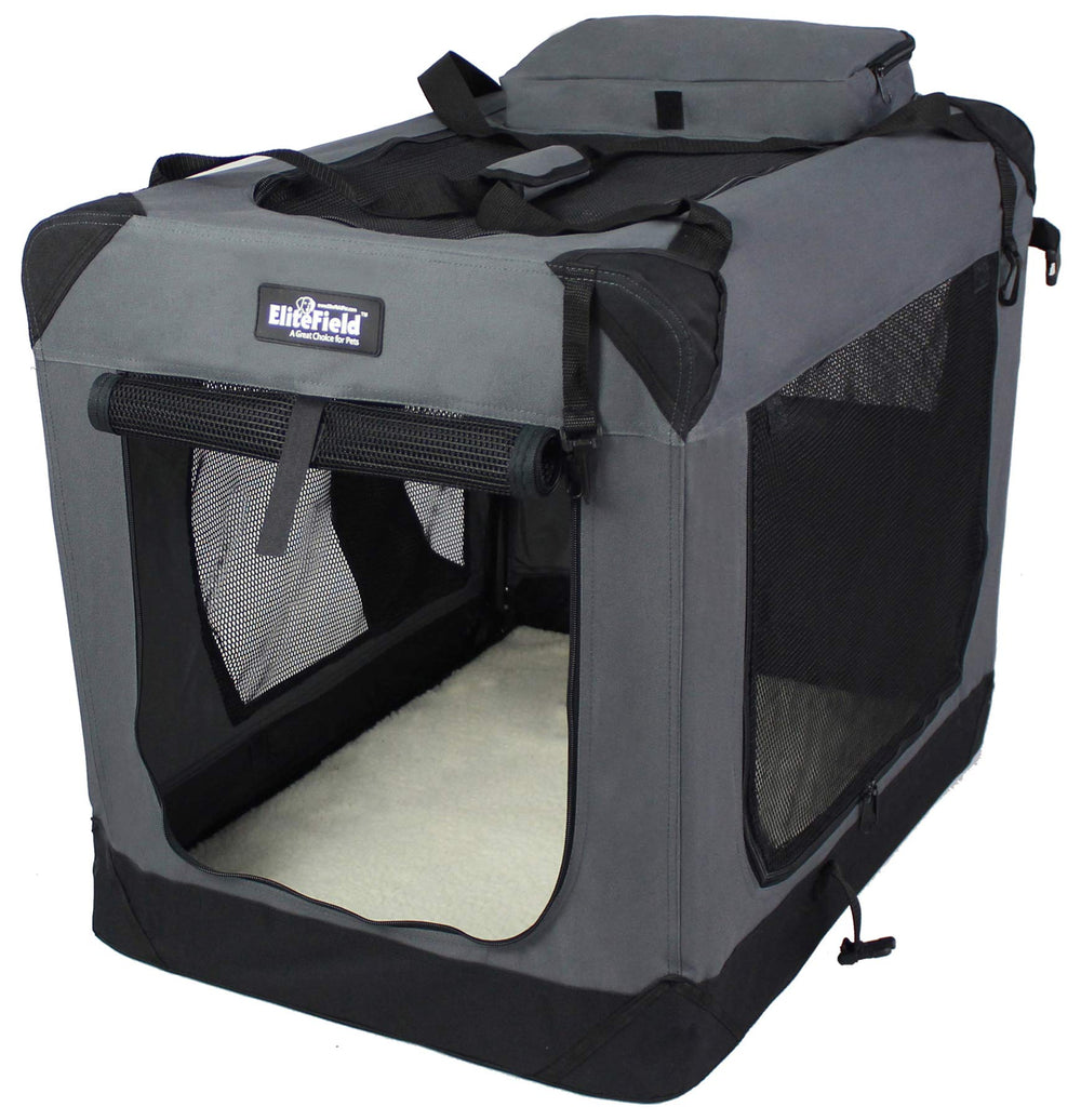 EliteField jaula soft 3 puertas techo frontal: acceso rápido y buena ventilación.