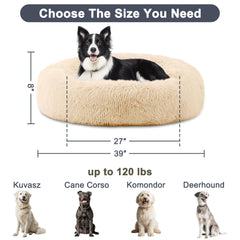 ELSKER&HOME cama para perros grandes con borde elevado en tono albaricoque.