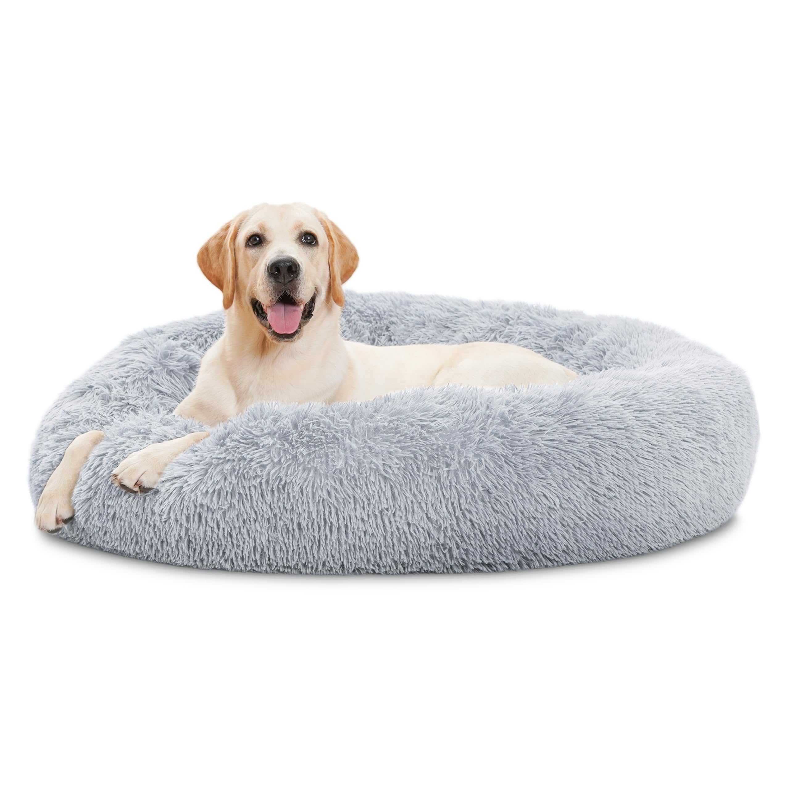 ELSKER&amp;HOME cama redonda para perros grandes, suave y calmante