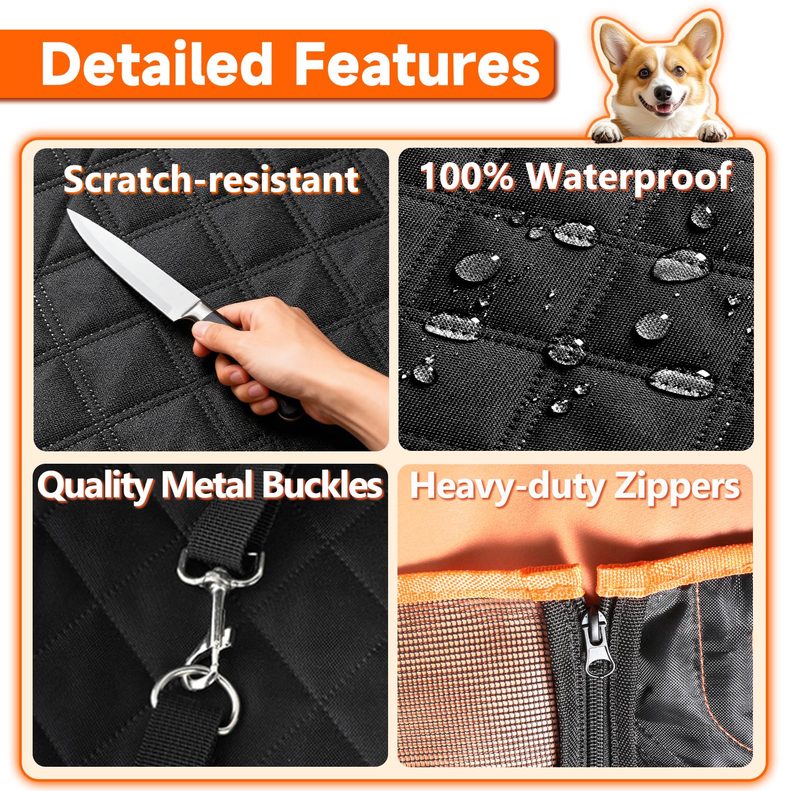 Elufa tejido de 8 capas impermeable protege el tapizado y es fácil de limpiar