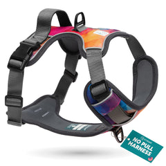Arnés Embark Aventura con clip frontal y mango de gel para paseos sin tirones.