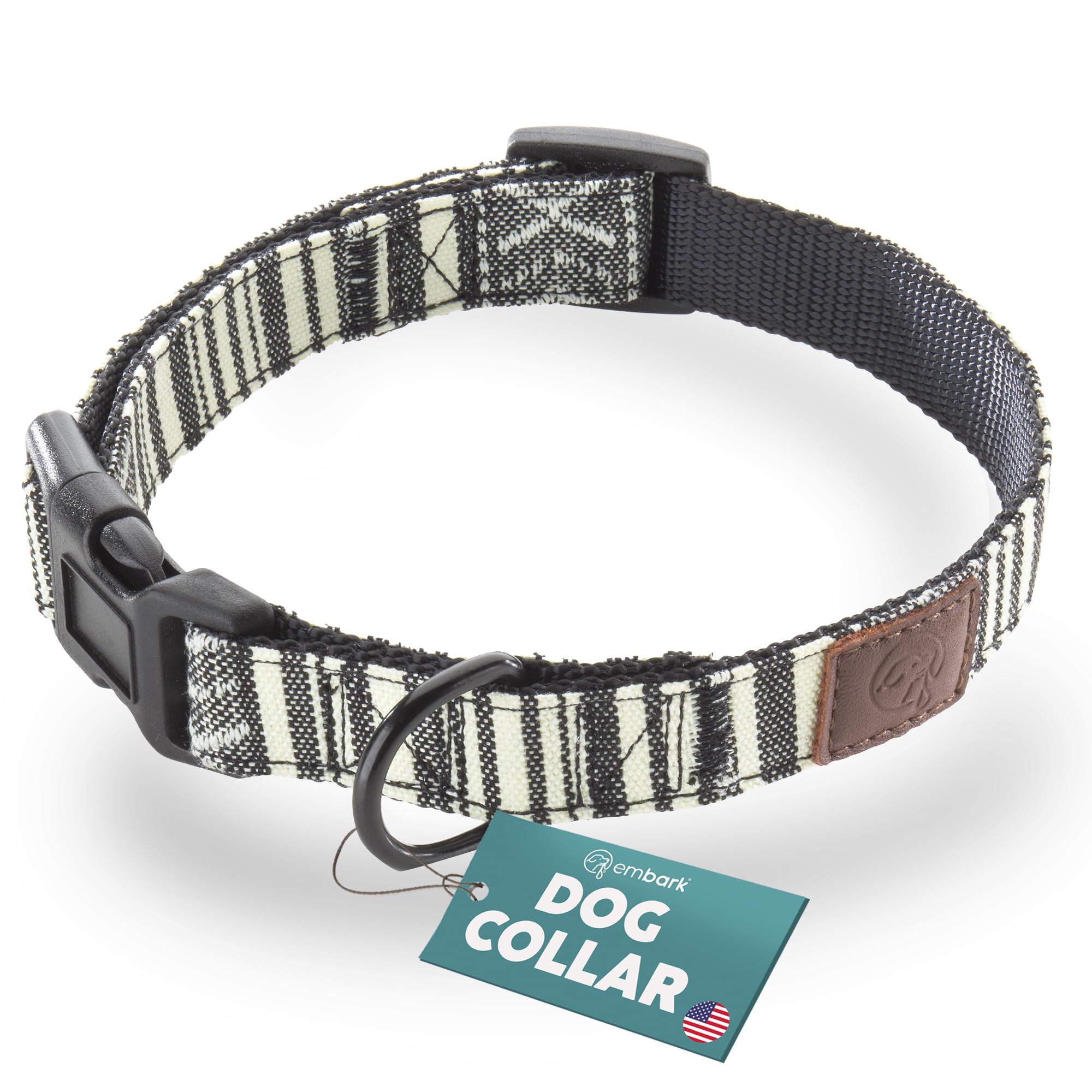 Embark Pets collar-aventura para perros grandes con cierre resistente, ideal para paseos firmes.