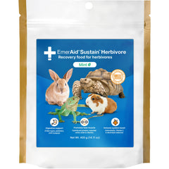 EMERAID Sustain Herbivore, bote 400 g, ideal para recuperación de mascotas herbívoras.