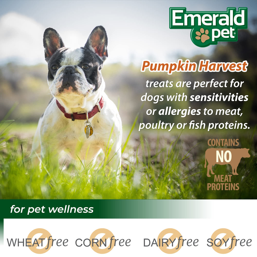 Emerald Pet fórmula libre de alérgenos comunes, opción segura para perros sensibles.