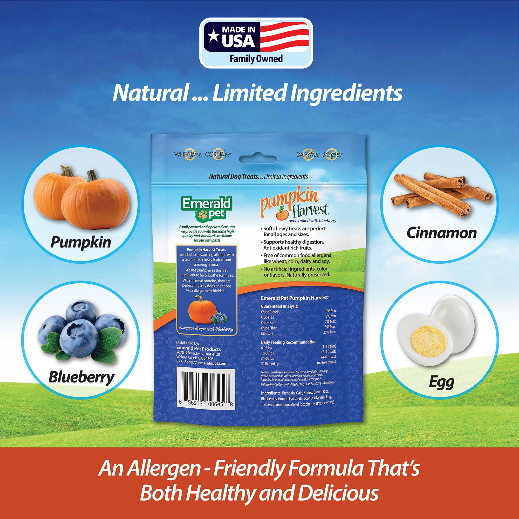 Emerald Pet Ingrediente Estrella Calabaza: apoyo natural para una digestión suave