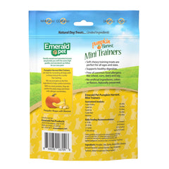 Emerald Pet Pumpkin Harvest Mini Trainers con Banana, textura masticable suave para masticar.