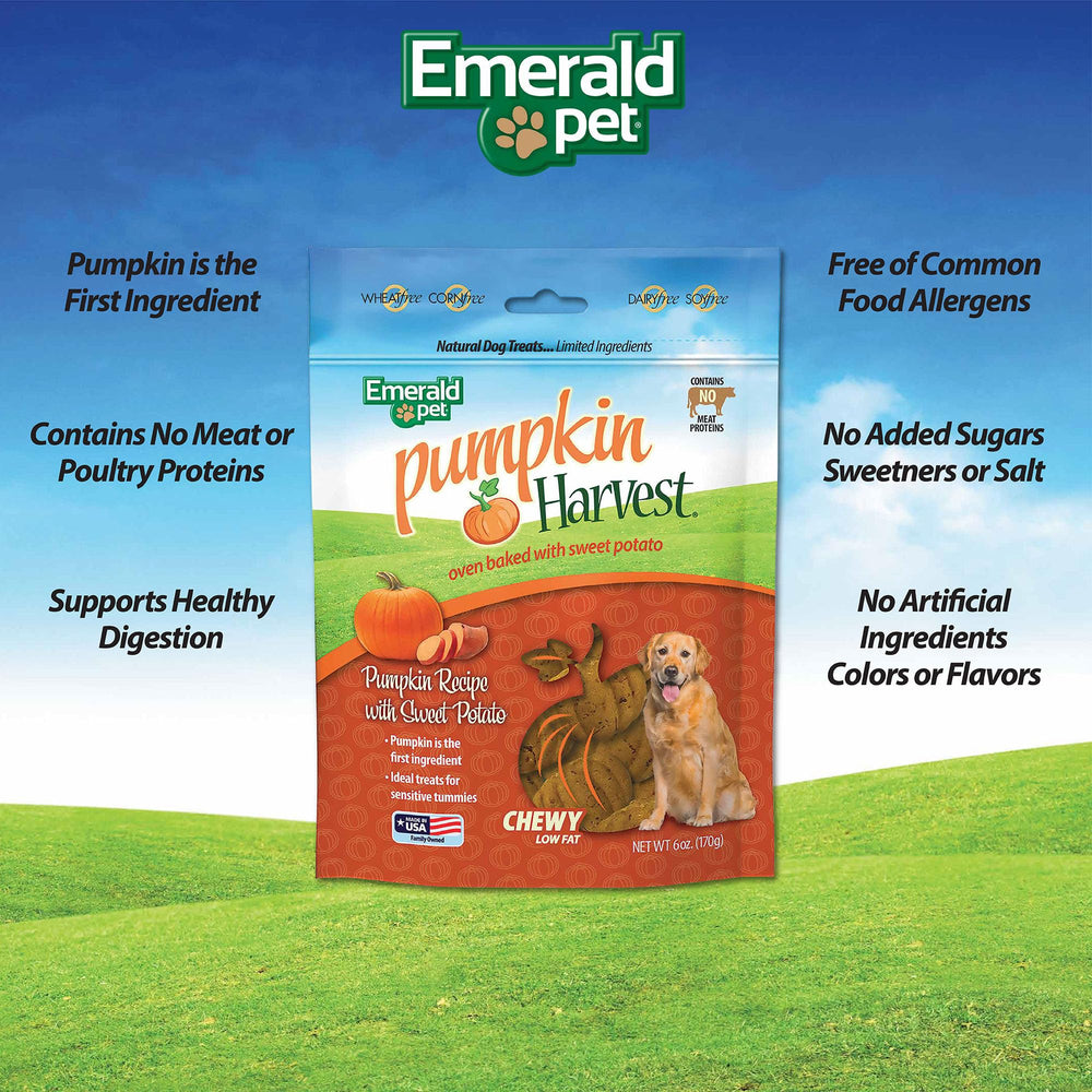 Emerald Pet Pumpkin Harvest textura blanda: golosina suave para perros de todas las edades.