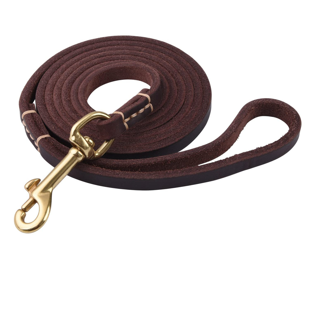 EMICUTE correa para perro 4ft con cuero genuino, comodidad durante paseos.