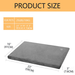 EMPSIGN cama para perro, lateral gris transpirable para verano fresco.