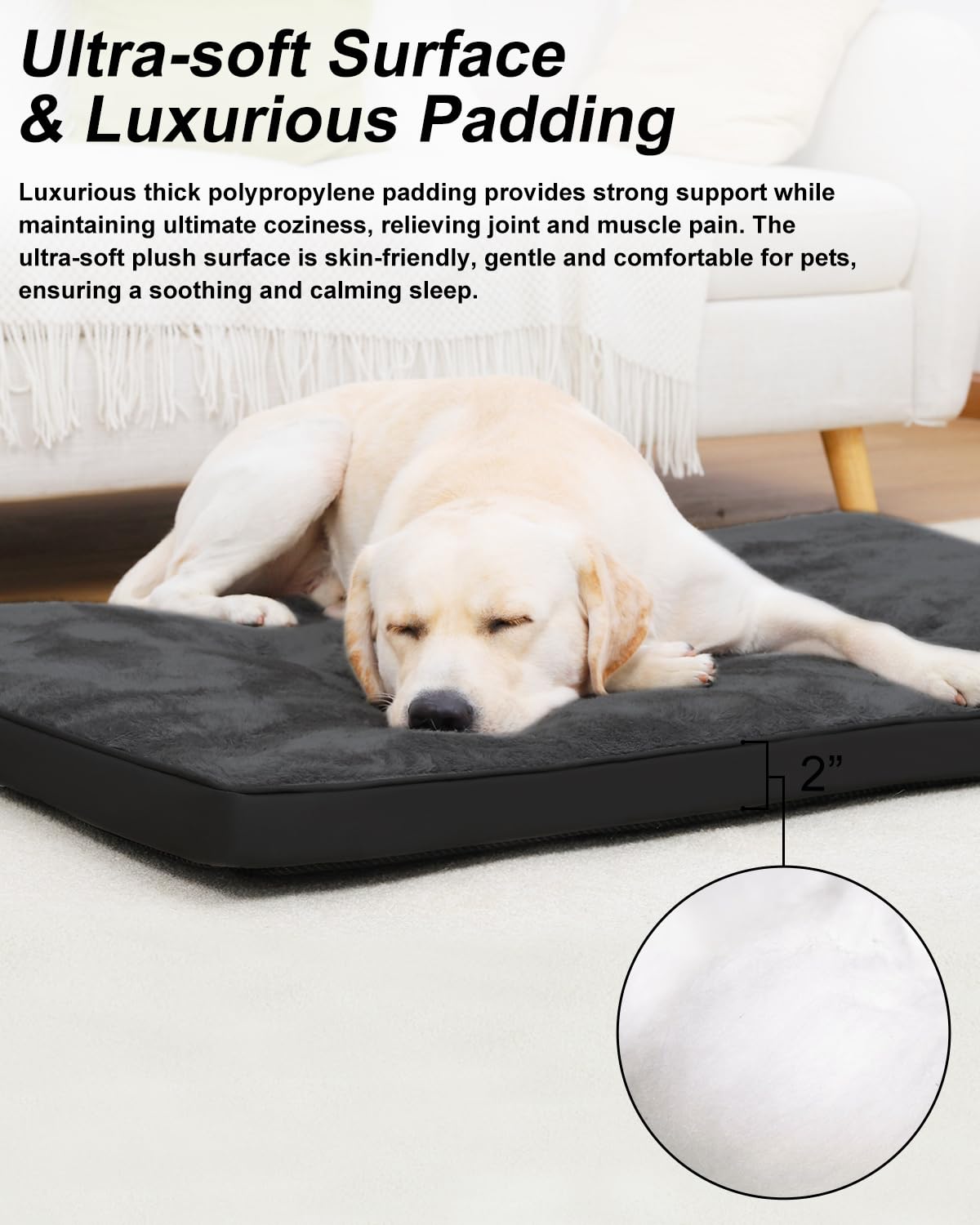 Cama EMSLX para perros XL, base antideslizante para mayor seguridad