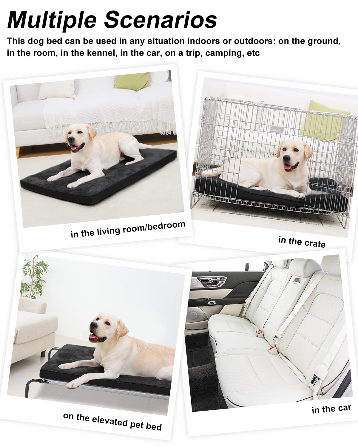 Cama EMSLX para perros XL, ideal para viajes con mascotas