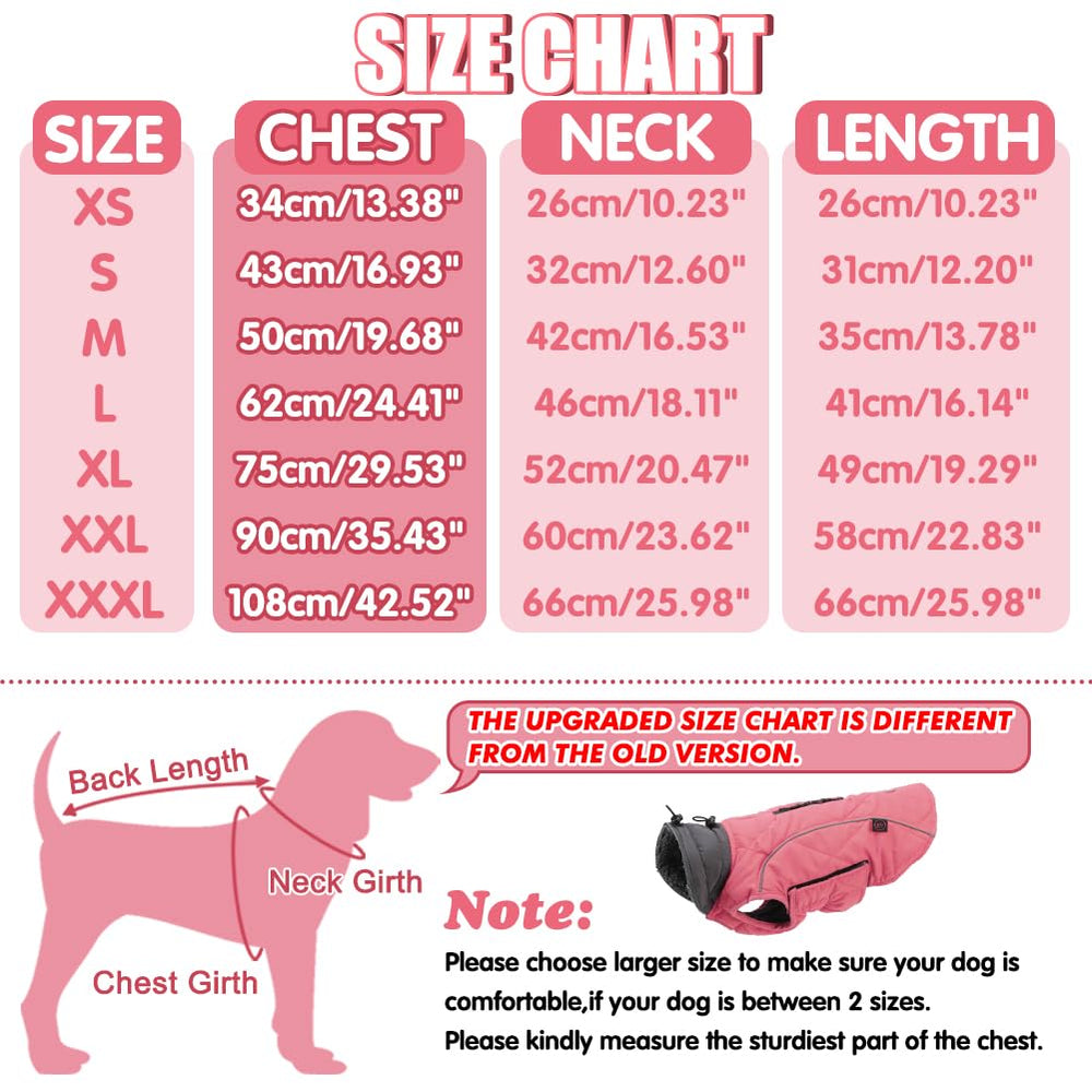 EMUST capa-perro-invierno rosa, cuello-peludo, mantiene al perro cálido en días fríos.