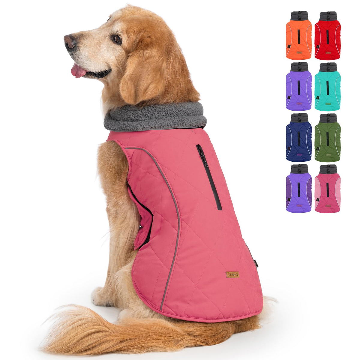 EMUST cazadora para perro invierno con cierre para paseos.