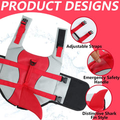 EMUST chaleco con diseño de tiburón para llamar la atención en la piscina o playa