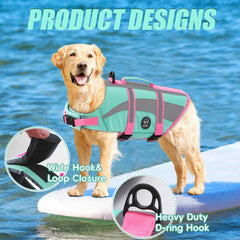 EMUST chaleco salvavidas para perro ajustable, fácil de colocar y quitar.
