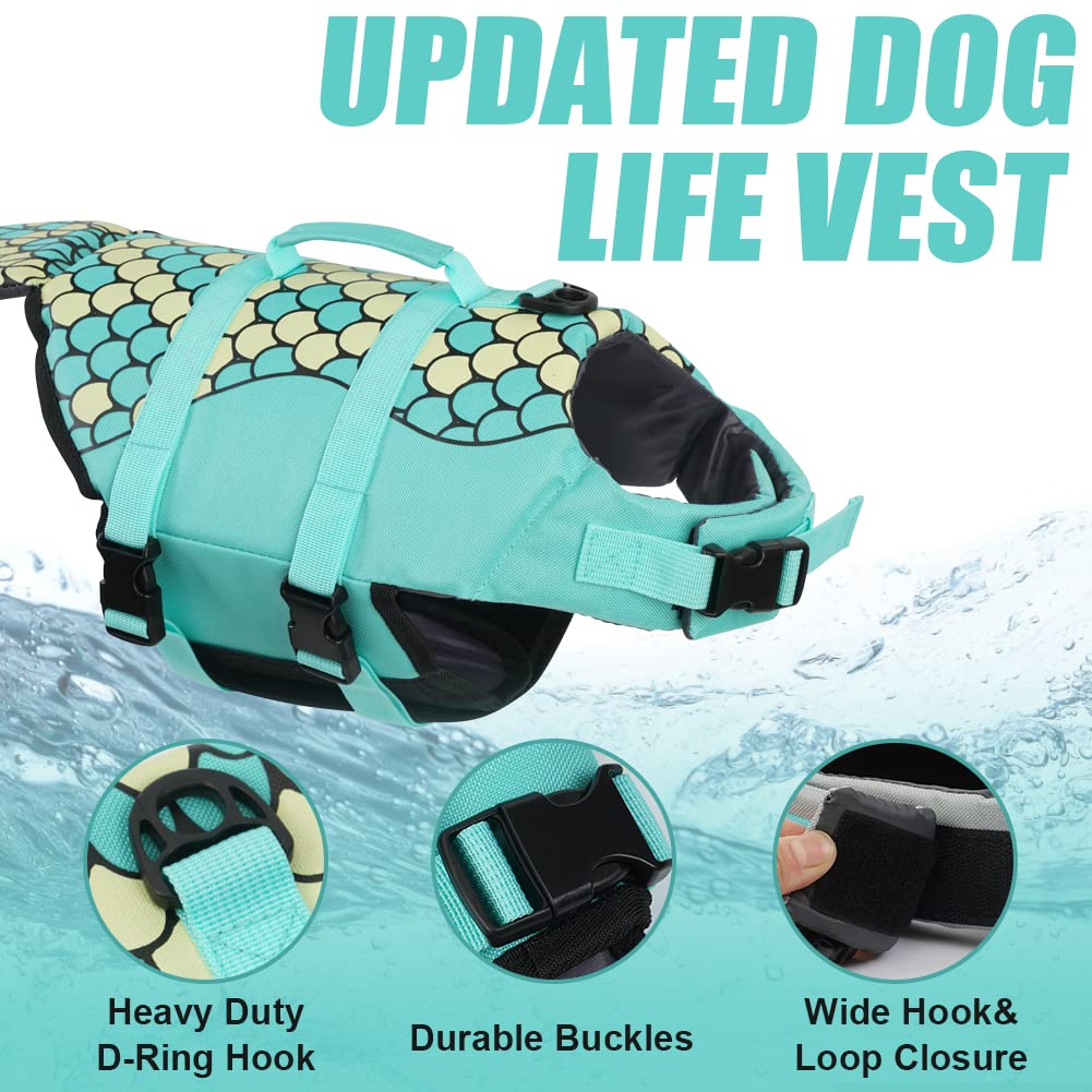 EMUST chaleco para perros, asa de rescate superior para colocar y sacar del agua.