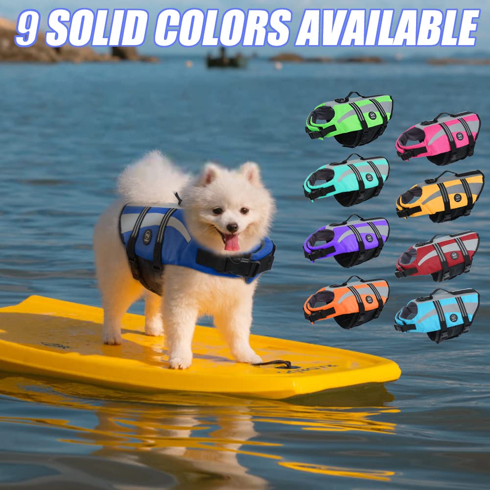 EMUST chaleco de color llamativo para perro, aumenta la visibilidad en playa o piscina.