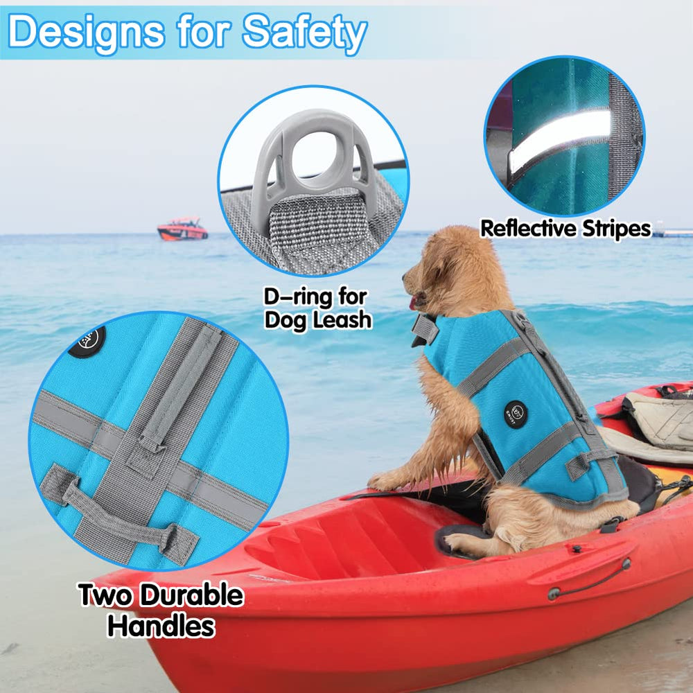 EMUST chaleco de diseño azul sólido, ideal para playa o piscina.