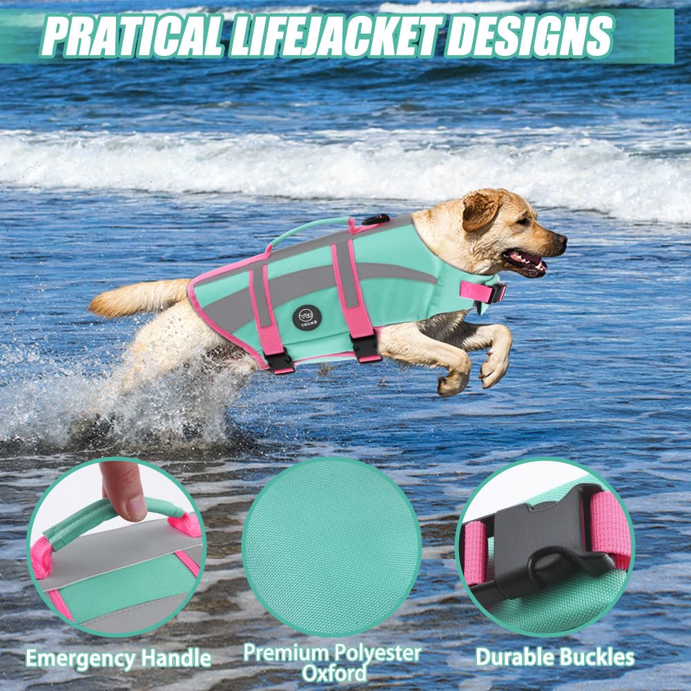 EMUST chaleco salvavidas para perro con malla ventilada, secado rápido.