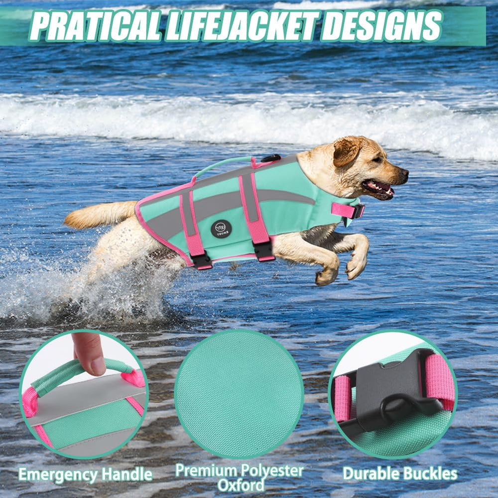 EMUST chaleco salvavidas para perro con malla ventilada, secado rápido.