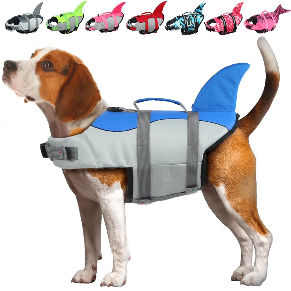 EMUST chaleco salvavidas para perro con tela Oxford duradera y secado rápido.