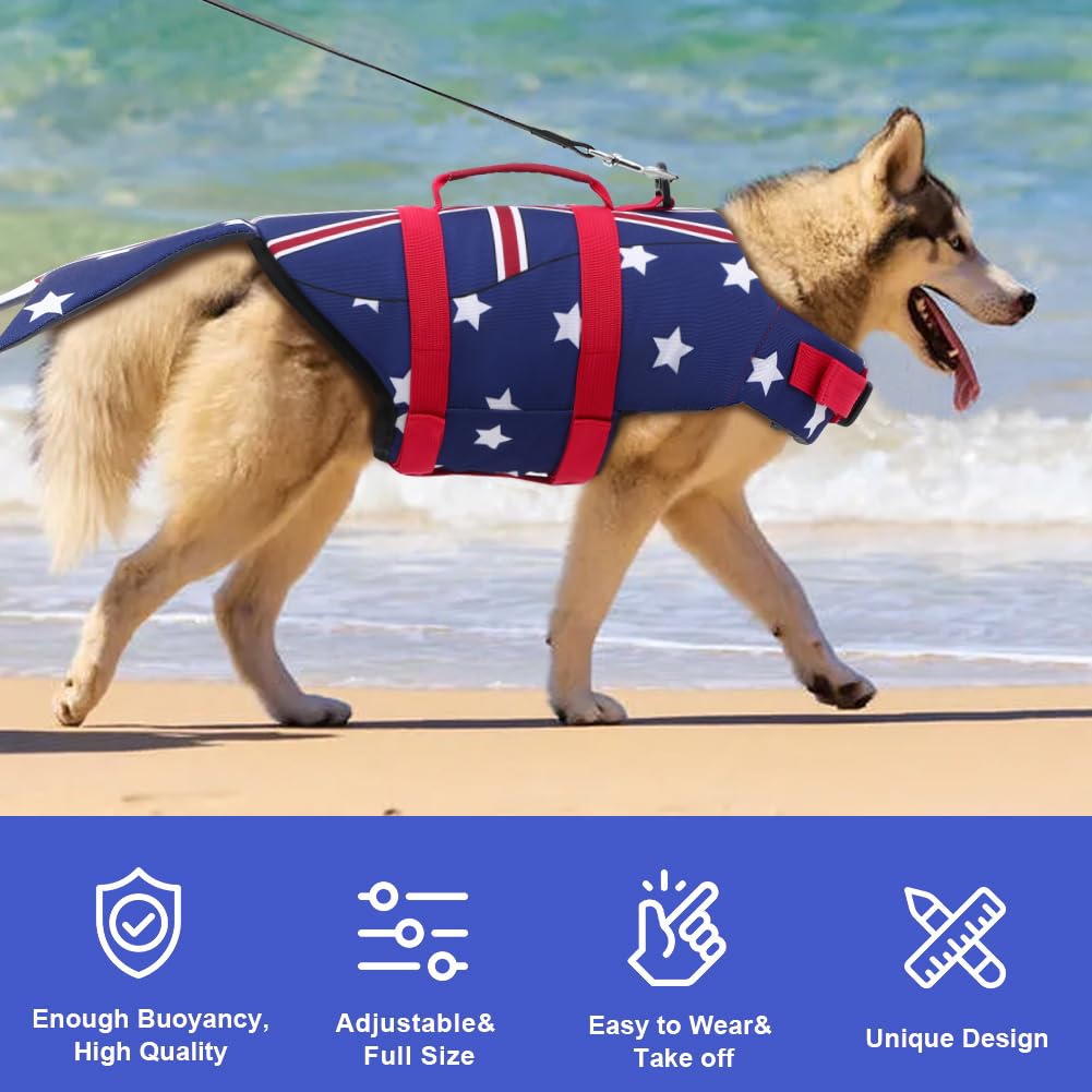 EMUST chaleco salvavidas para perros sirena, hebilla ajustable para ajuste perfecto