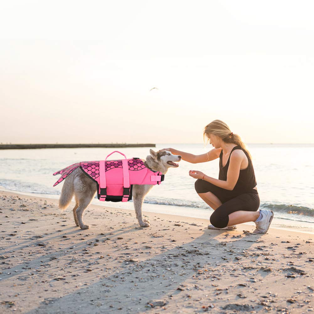EMUST chaleco sirena para perros disponible en tallas XS a XL.