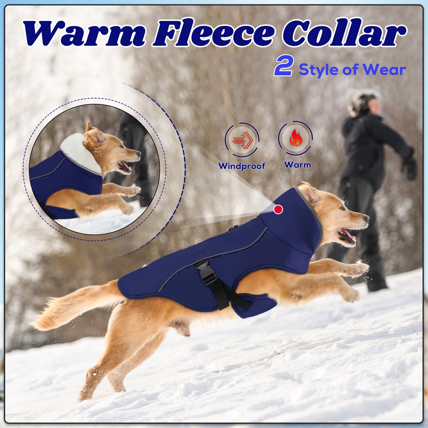EMUST chaqueta para perro con borde reflectante para mayor visibilidad