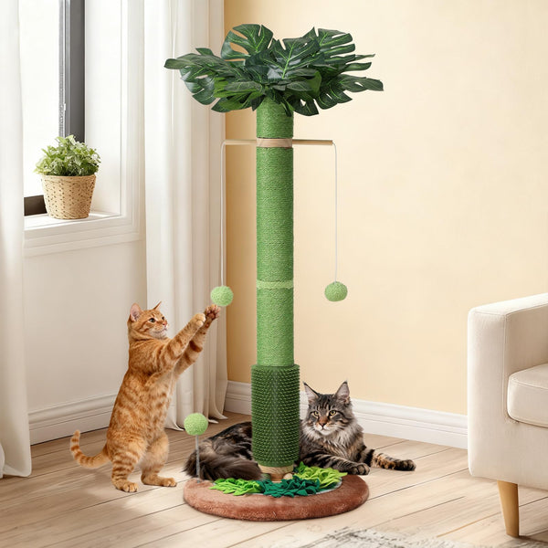EMUST hojas de palma tridimensionales decorativas atraen gatos sin mantenimiento