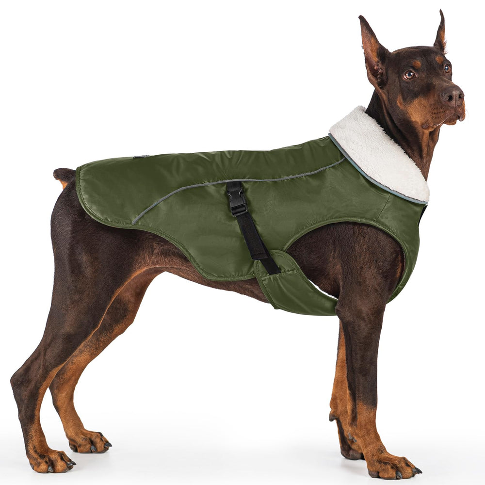 EMUST chaqueta para perros con borde reflectante, ideal para paseos nocturnos.