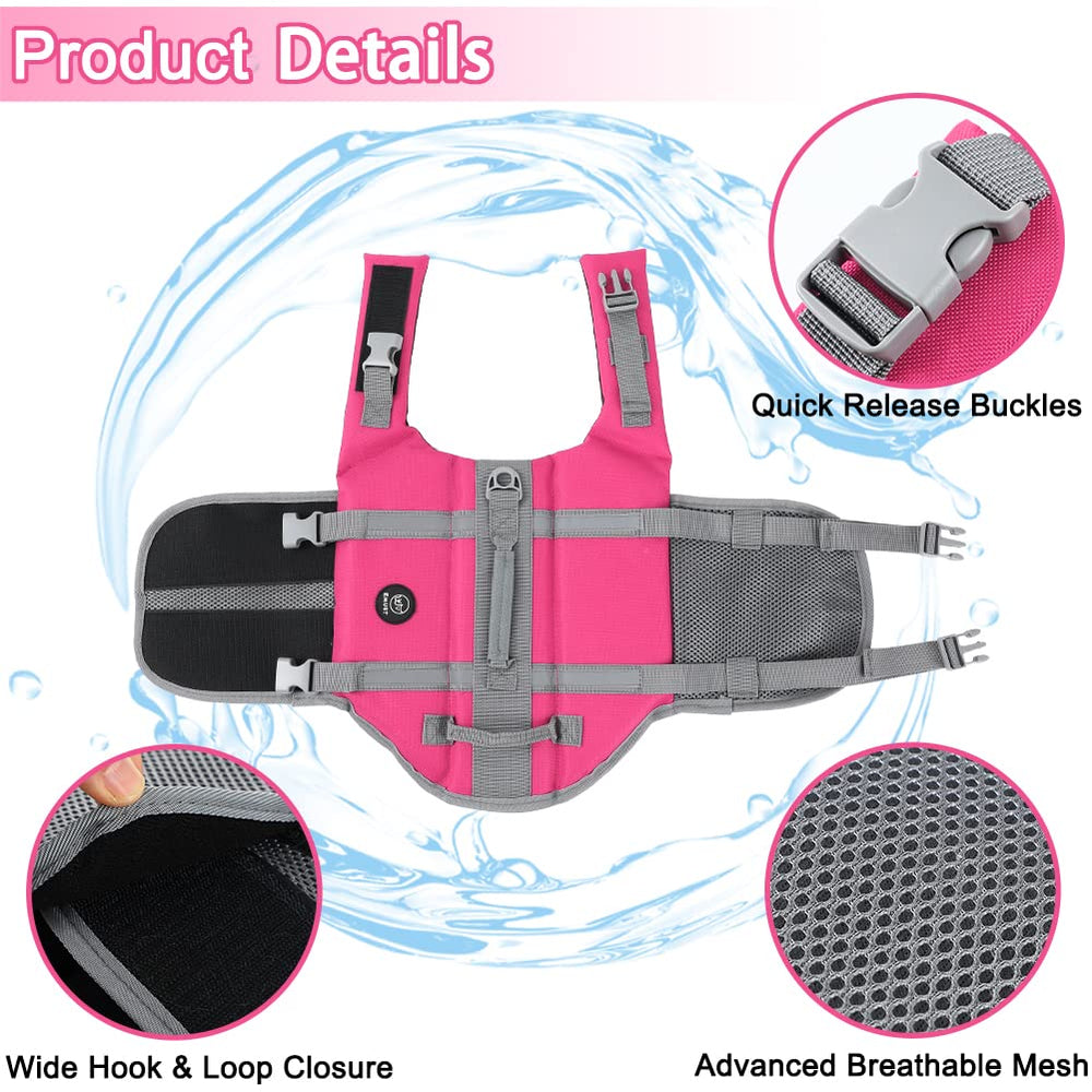 EMUST salvavidas para perros con correas ajustables y hebillas rápidas para mayor comodidad.