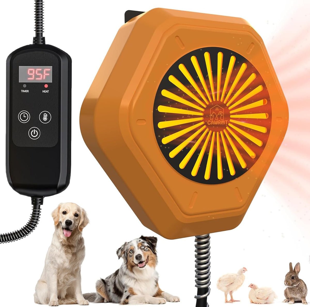 Engtesy calentador para casa de perros 800W, ideal para uso en exteriores.