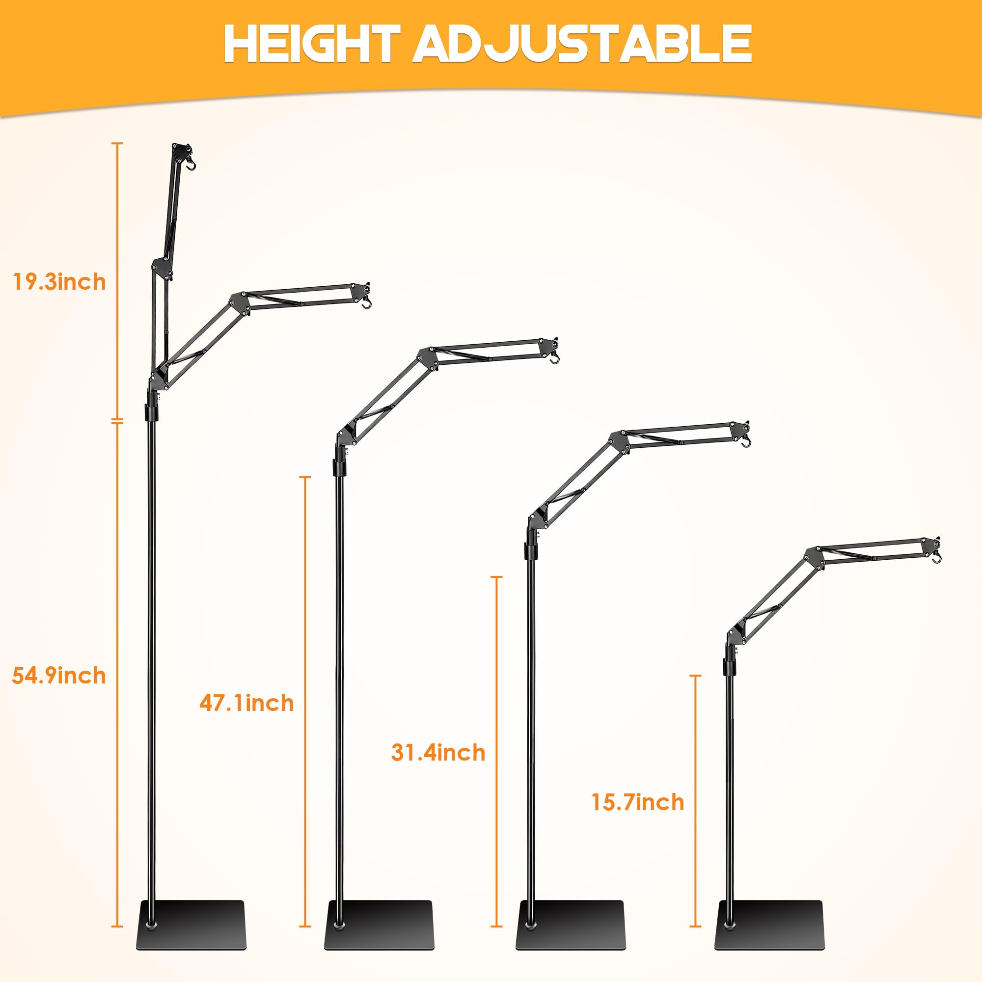 Enhon: soporte ajustable en altura de 15.7 a 74.3 pulgadas para tanques de reptiles.