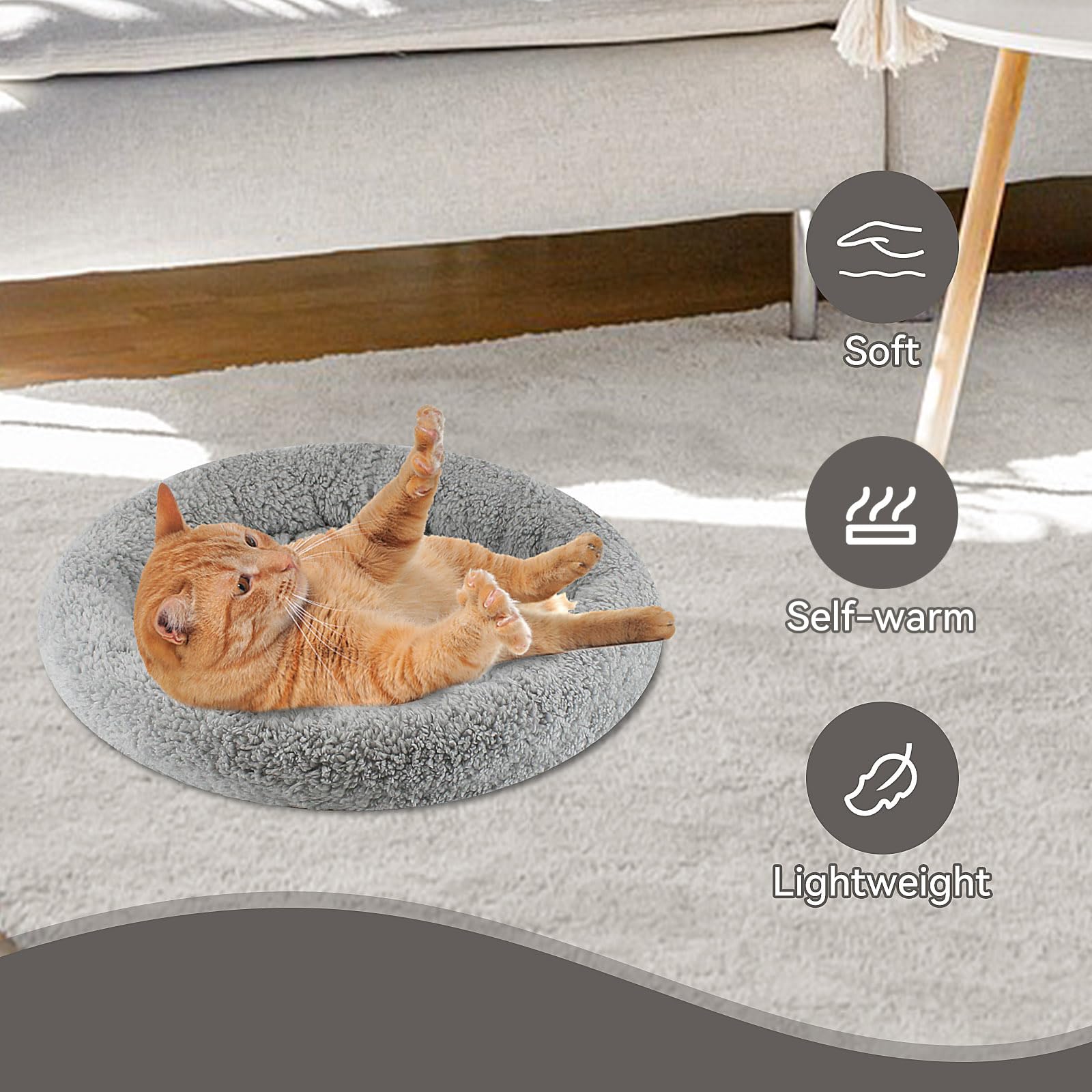 Cama Enjoying con base antideslizante para evitar movimientos durante la siesta.