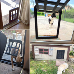 Enjoying Puerta para Perro exterior 13,4 x 17,5 pulgadas para marco de pantalla.