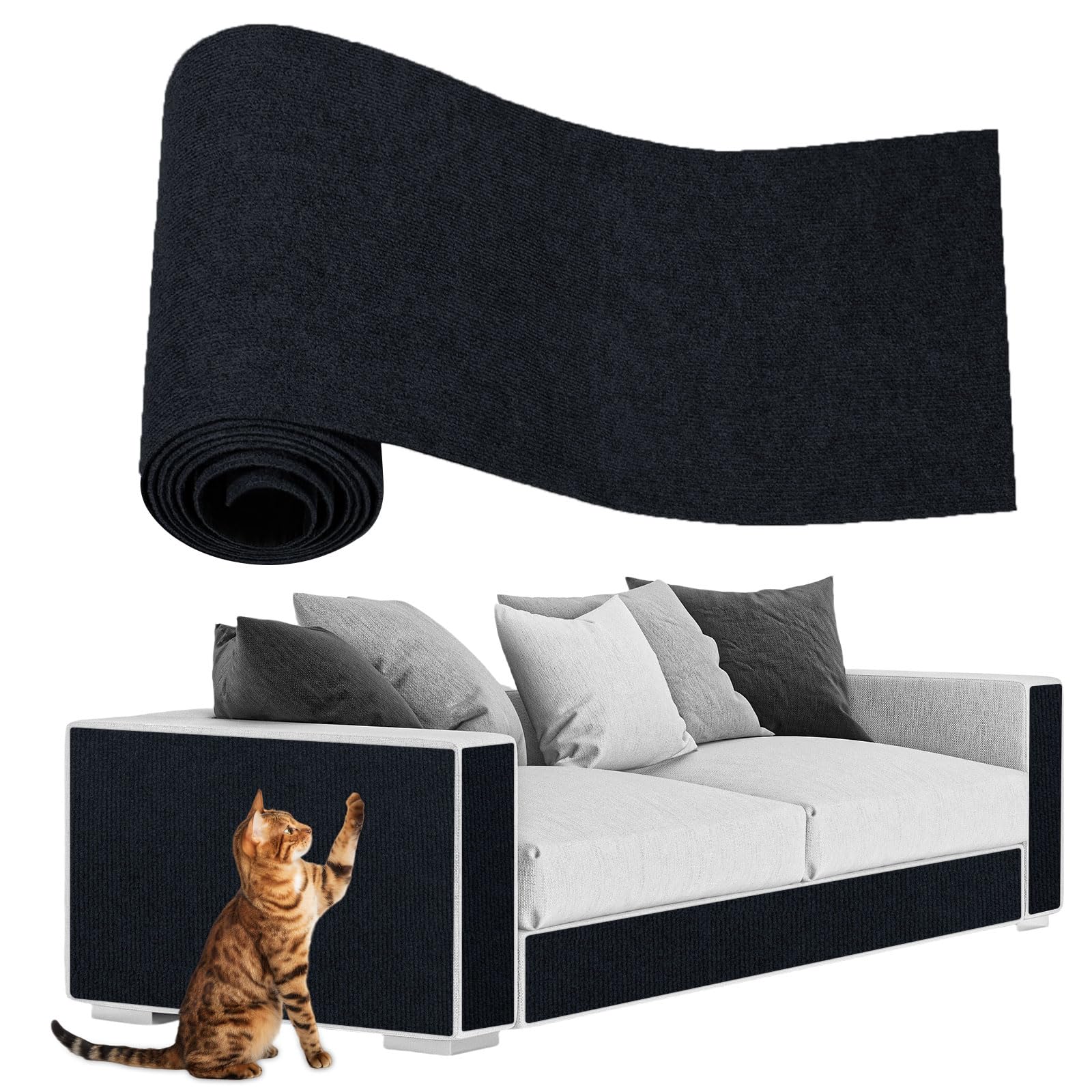 ENONCI protector de sofá para garras de gatos protegiendo la tapicería.