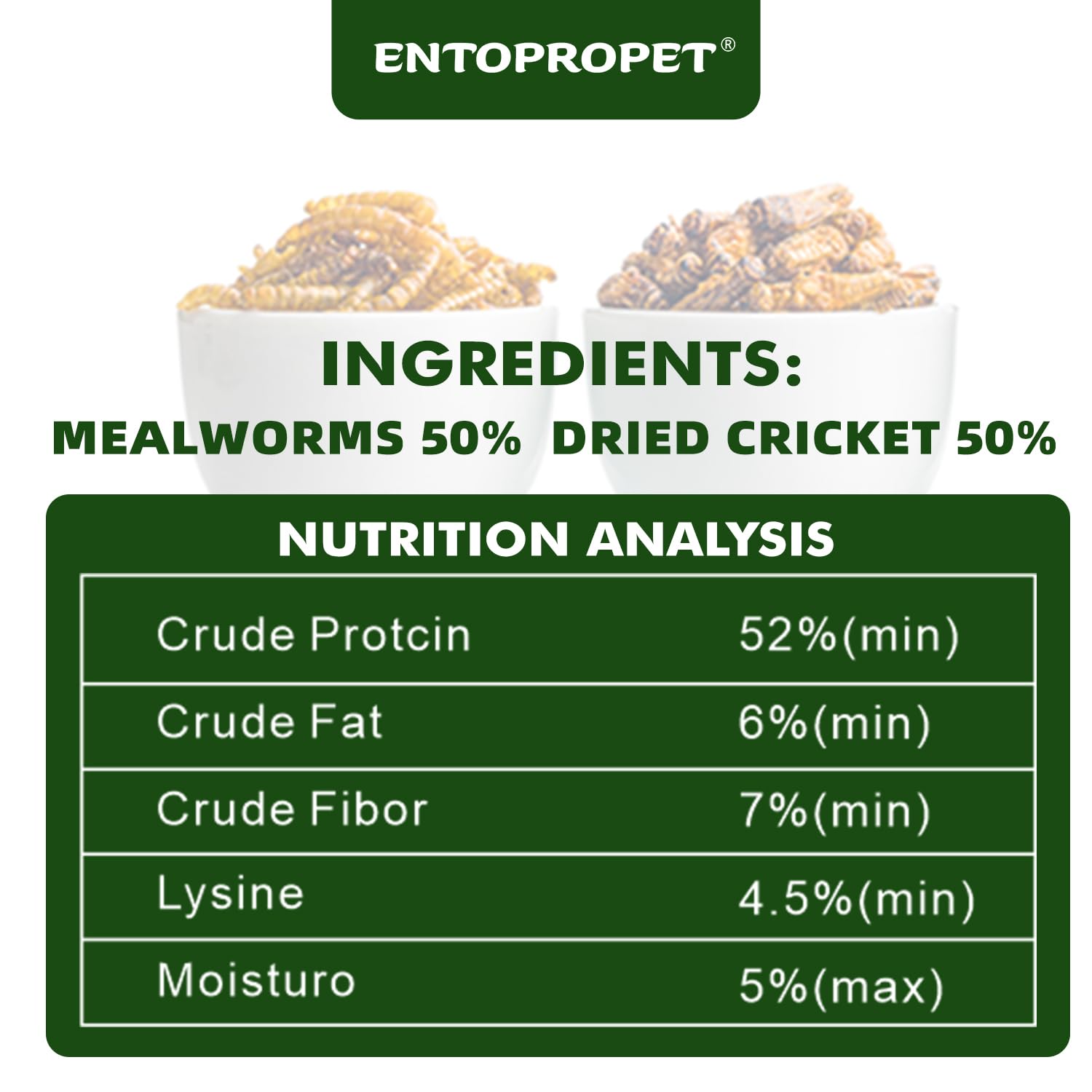 Entopropet nutrientes calcio proteina, apoyo para crecimiento y vitalidad