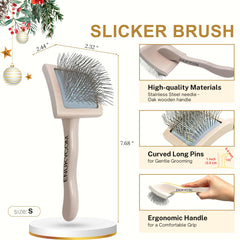 ENUKYCOM cepillo de pines para pelo denso, ideal para razas pequeñas