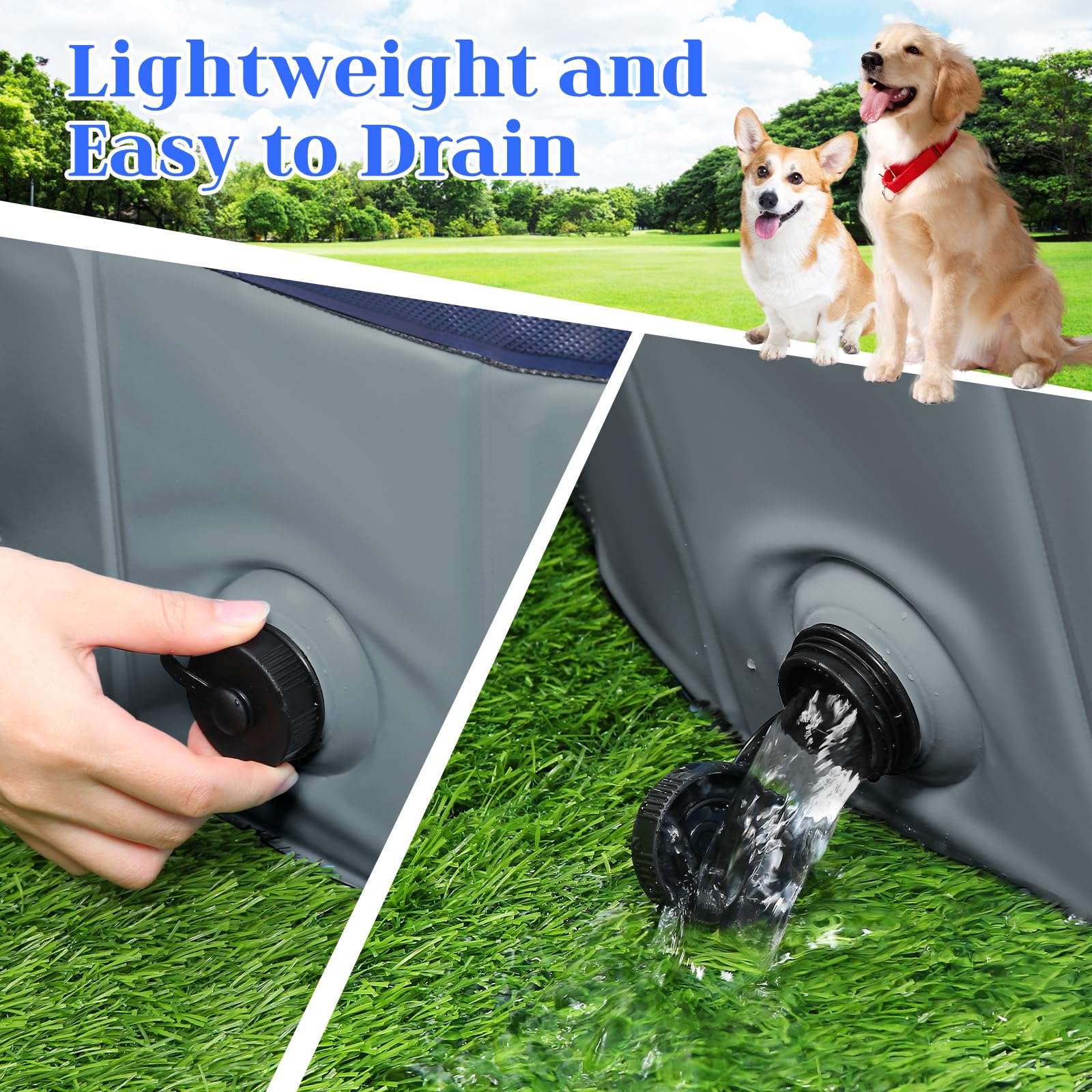 Bañera exterior para mascotas Eooqi, orden y limpieza al baño